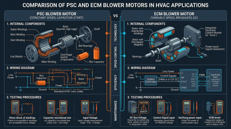 Diagram: Blower Motor Troubleshooting: ECM vs PSC Motors