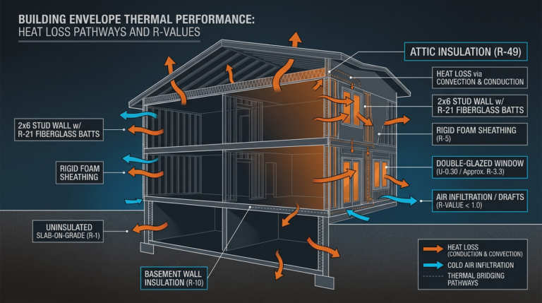 Diagram: Building Envelope and HVAC: How Insulation Affects Load