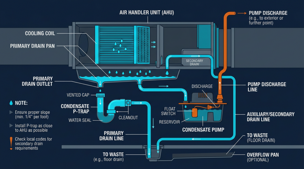 Diagram: Condensate Drain Problems: Causes, Clearing, and Prevention