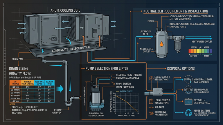 Diagram: Condensate Management: Drainage, Pumps, and Treatment
