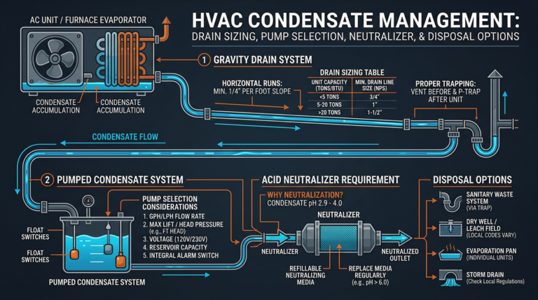 Diagram: Condensate Management: Drainage, Pumps, and Treatment