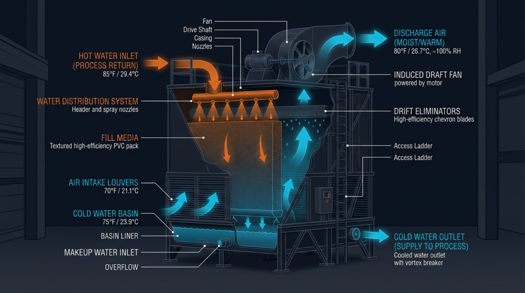 Diagram: Cooling Tower Operation and Maintenance