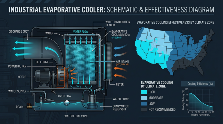 Diagram: Evaporative Coolers: How Swamp Coolers Work and Where They Work