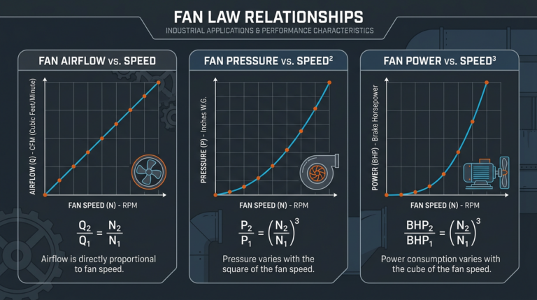 Diagram: Fan Laws: How Airflow, Pressure, and Power Relate