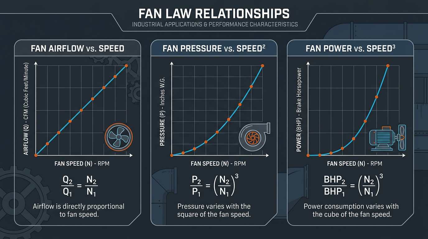 Fan Formulas Fan Laws: How Airflow, Pressure, and Power Relate - HVAC.best