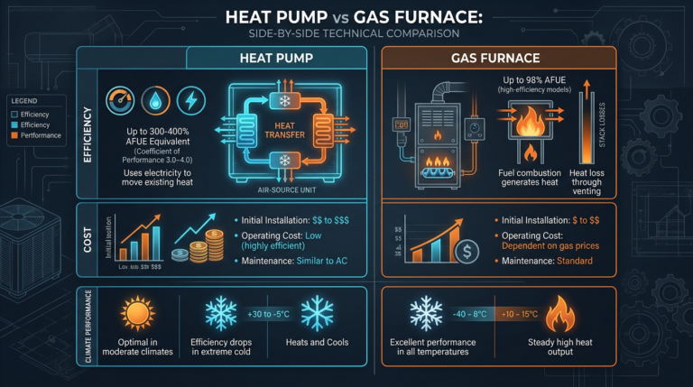 Diagram: Heat Pump vs. Furnace: Climate, Cost, and Efficiency Compared