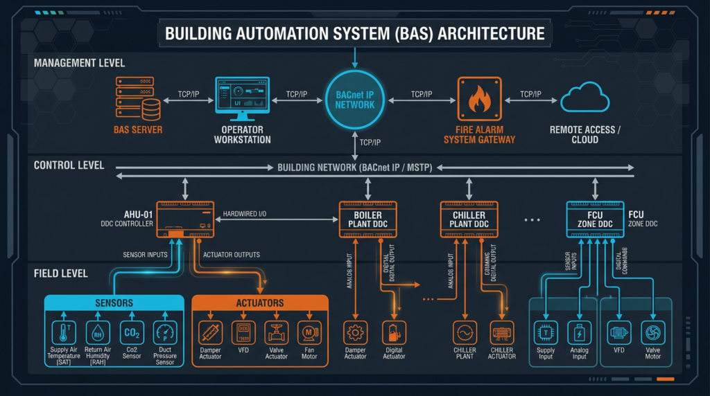 Diagram: HVAC Controls and Building Automation Systems (BAS)