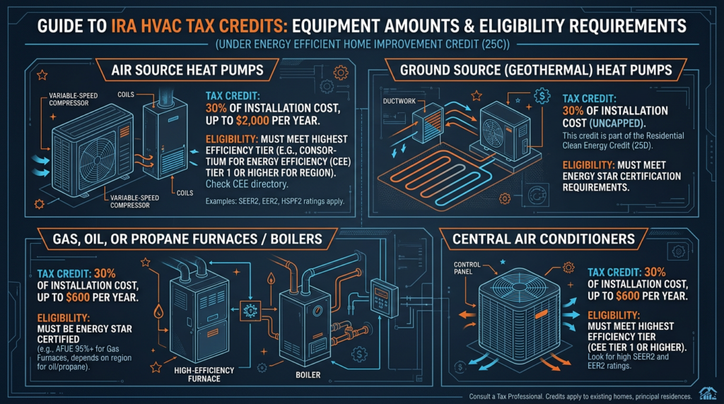 Diagram: IRA Tax Credits for HVAC: Complete 2024-2025 Guide