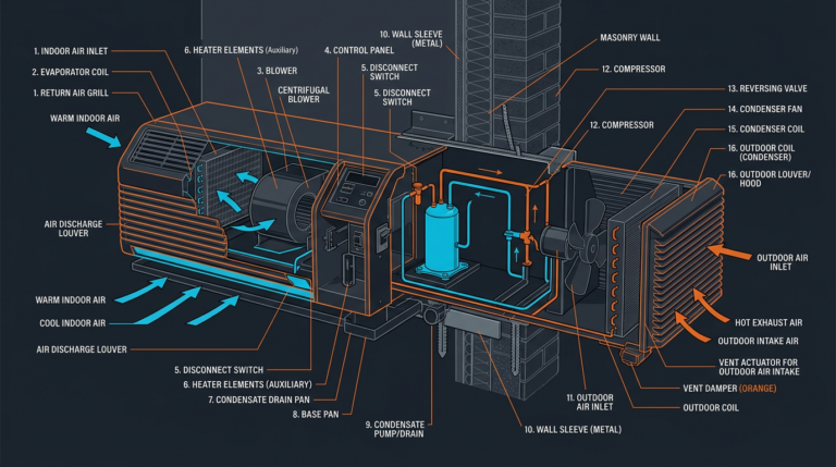 Diagram: Packaged Terminal Air Conditioners (PTAC): Hotel and Apartment HVAC