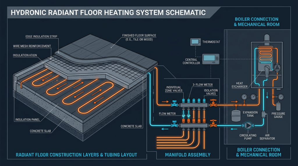 Diagram: Radiant Floor Heating: Types, Installation, and Controls