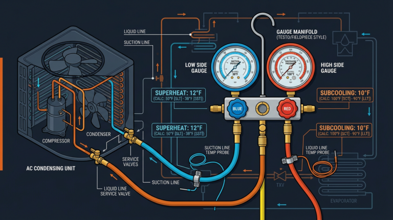Diagram: Refrigerant Charging: Superheat and Subcooling Methods
