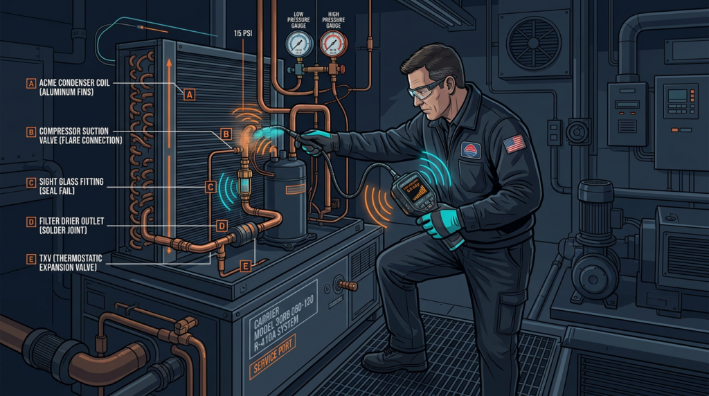 Diagram: Refrigerant Leak Detection: Methods and Best Practices
