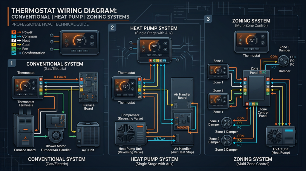 Diagram: Thermostat Wiring: Complete Guide for Every System Type