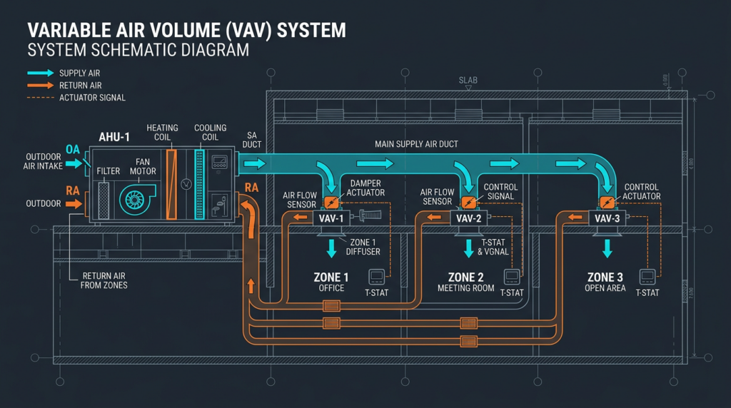 Diagram: Variable Air Volume (VAV) Systems Explained