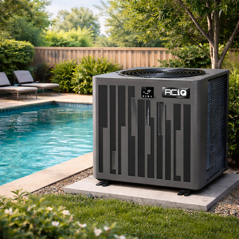 ACiQ 130,000 BTU Inverter Pool Heat Pump - Heating & Cooling Capable for Pools up to 26,000 Gallons (PHP-EX-130)