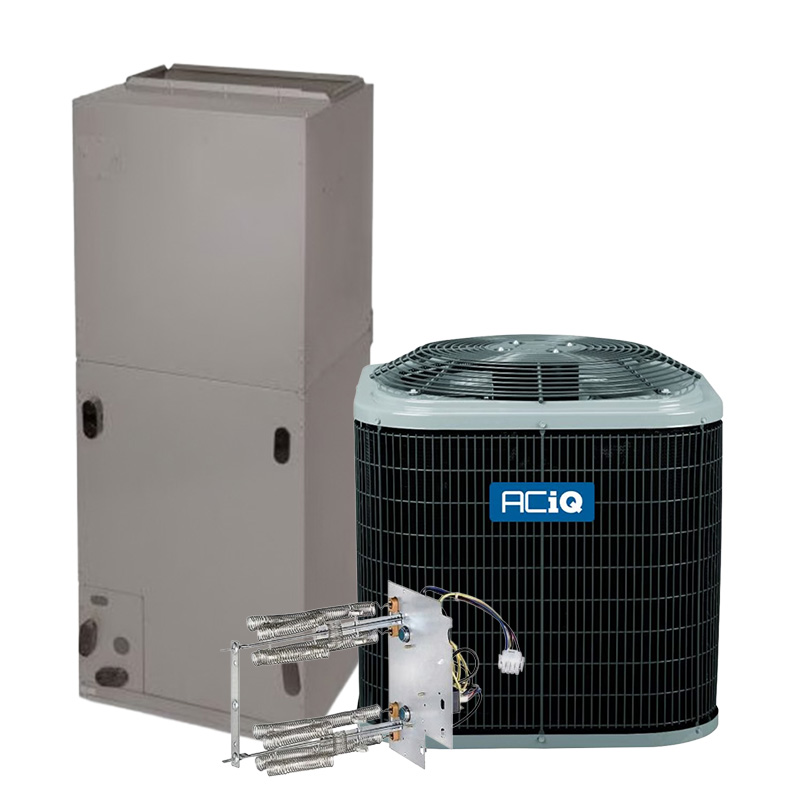 ACiQ 2 Ton AC With Electric Heat System | 15 SEER2 AC | 17.5" Wide Variable Speed Multi-Positional Air Handler | R454B