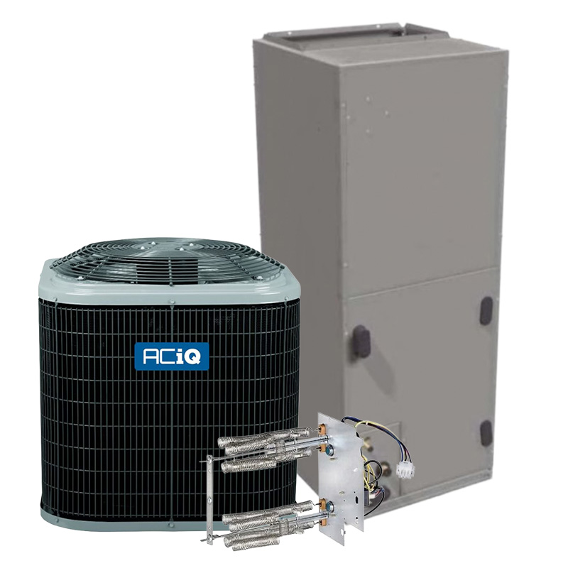 ACiQ 3 Ton Heat Pump AC System | 15.2 SEER2 AC | 21" Wide Multi-Positional Air Handler | R454B