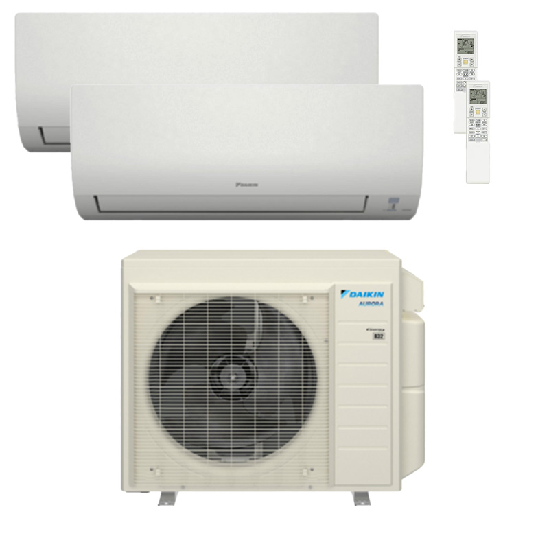 Daikin 24000 BTU 21 SEER2 R32 2 Zone Mini Split AC Heat Pump Wall Mount System