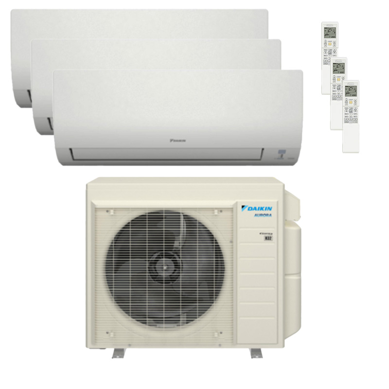 Daikin 24000 BTU 21 SEER2 R32 3 Zone Mini Split AC Heat Pump Wall Mount System