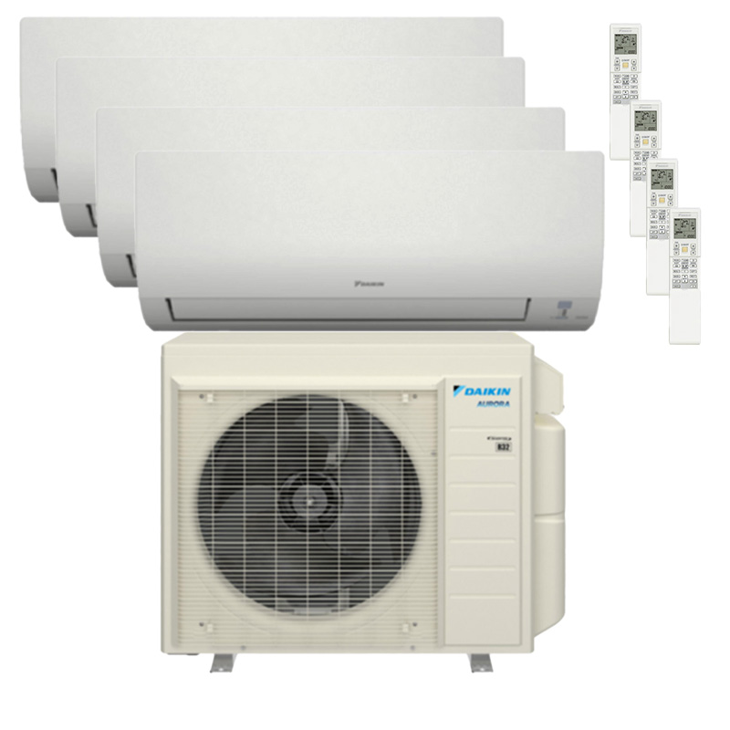 Daikin 36000 BTU 20 SEER2 R32 4 Zone Mini Split AC Heat Pump Wall Mount System