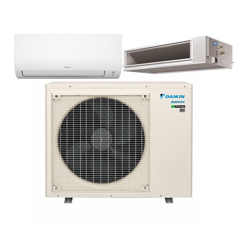 Daikin Aurora MXTH 2-Zone 24,000 BTU Mini-Split Heat Pump System - Heats Down to -13°F, Factory-Installed Drain Pan Heater, Customize with Compatible Indoor Units for Up to 2 Rooms, R32