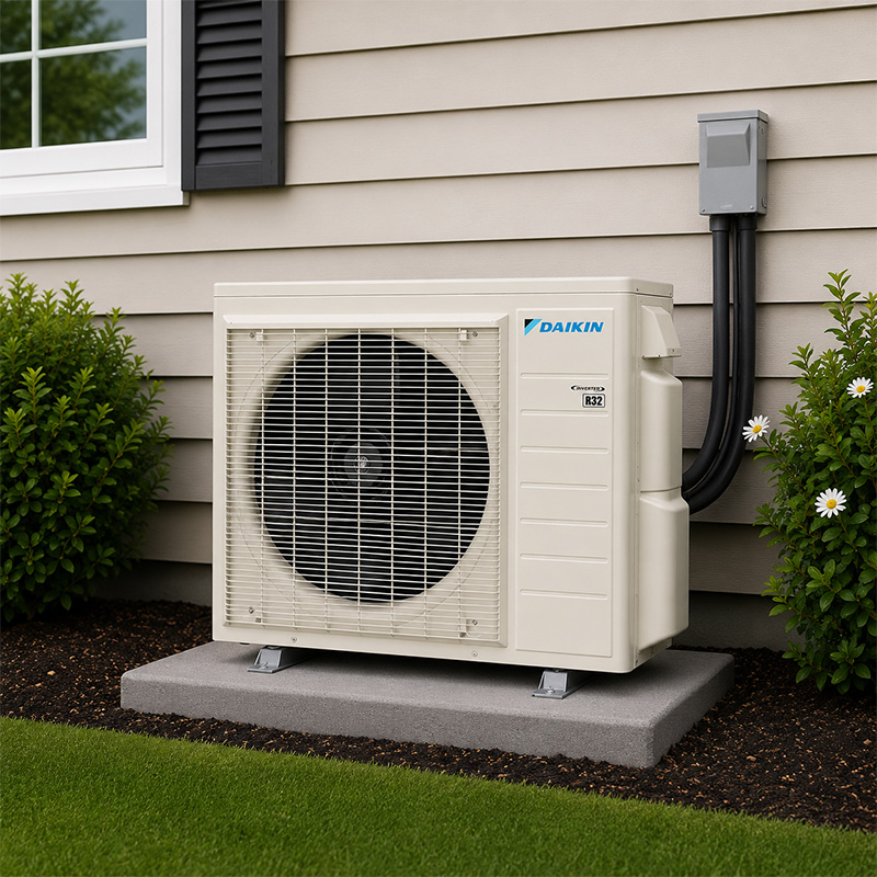 Daikin AURORA 12,000 BTU Single-Zone Mini-Split Heat Pump Condenser - Heats Down to -13°F, 19.5 SEER2, R32 (RXP12AVJU9)