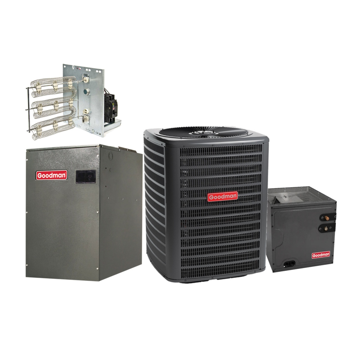 Goodman 2 Ton 17.2 SEER2 Two Stage Electric Heat Split System Upflow With MBVC1201