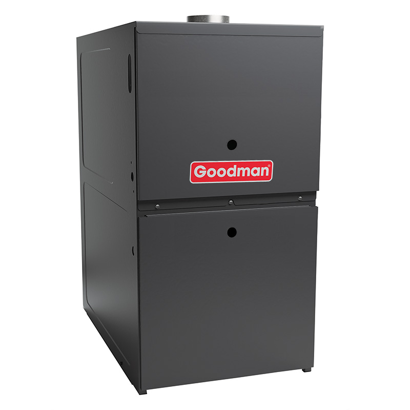 Goodman 60000 BTU 80% Efficiency Two Stage Gas Furnace | Variable-Speed ECM Downflow | Low NOx For California | R32 (GDVT800603BX)