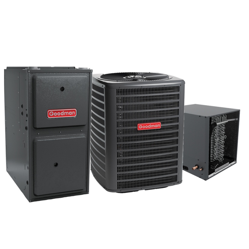 Goodman 2 Ton 17.2 SEER2 80000 BTU 96% Two Stage Variable Speed Gas Hybrid Heat Pump Dual System Horizontal
