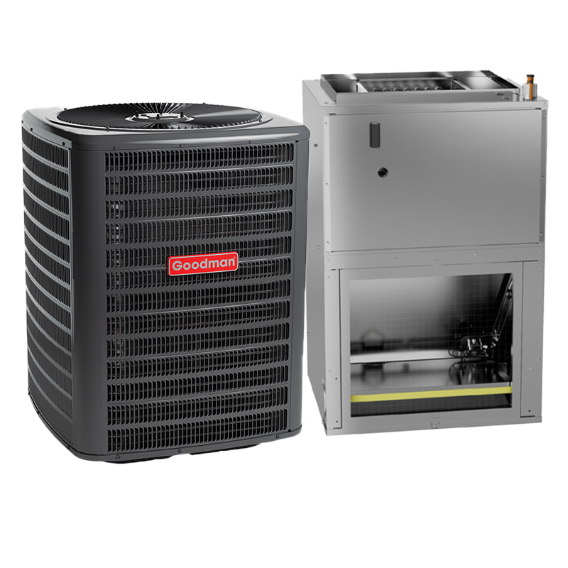 Goodman 1.5 Ton 14.5 SEER2 R32 Heat Pump Split System With 3kW Heater Built-In Wall-Mounted Air Handler