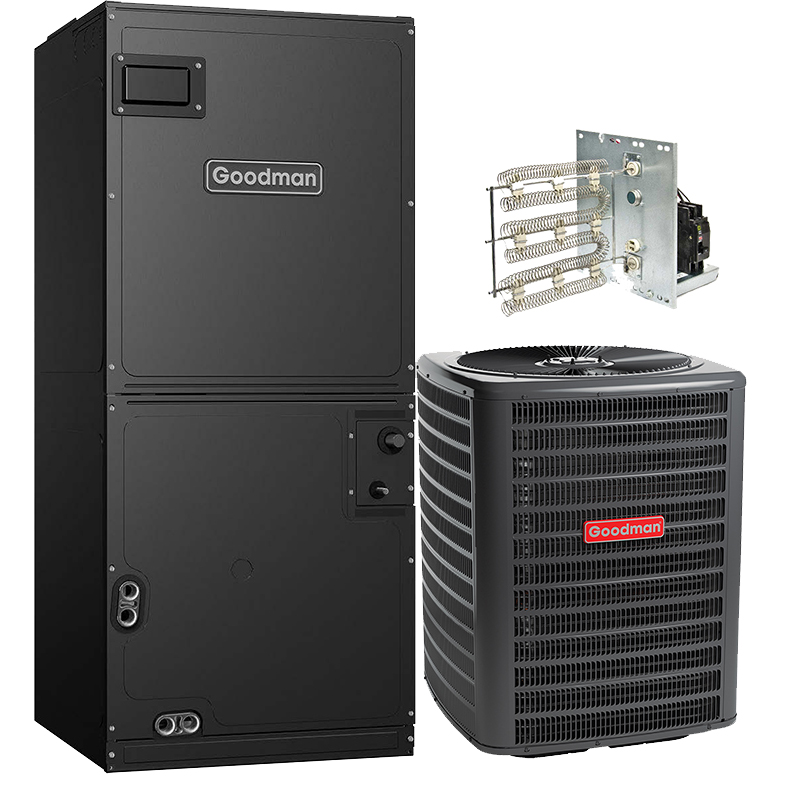 Goodman 3 Ton 14.5 SEER2 Split System with Electric Heat w/3 Ton A/H 49"