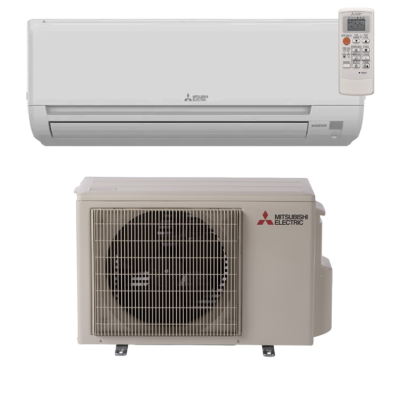 Mitsubishi 12000 BTU Mini Split Heat Pump AC Wall Mount Indoor Unit System | 20 SEER2 Single Zone | HX Series | R454B